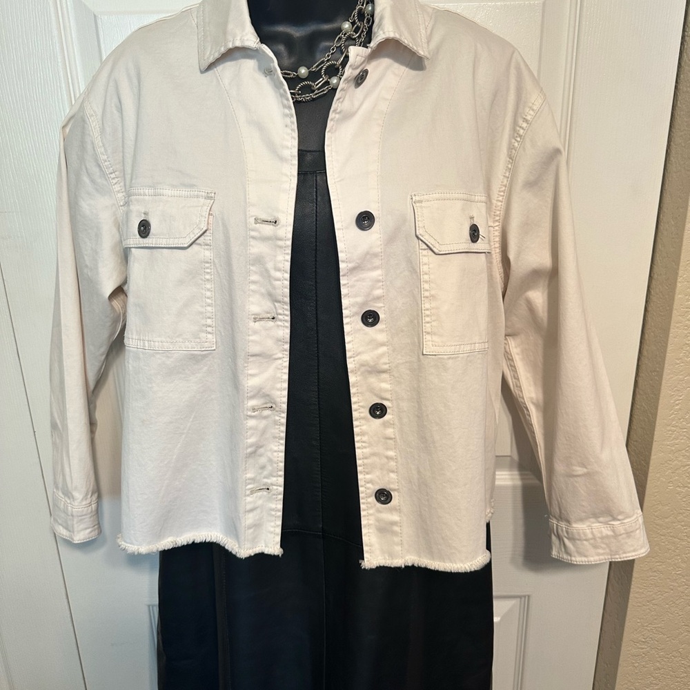 DYLAN White Jeans Jacket - Women’s Medium